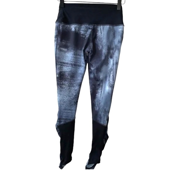 Nike Tie Dye Leggings Dri-Fit Athletic Running Blue Gray Stretchy - Picture 3 of 10